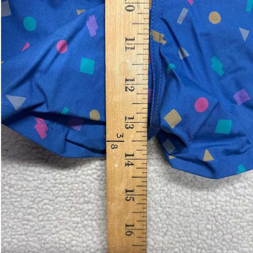 Vintage Sun Gear Shorts Medium Mens Blue Geometric Swim Trunks Made in Taiwan